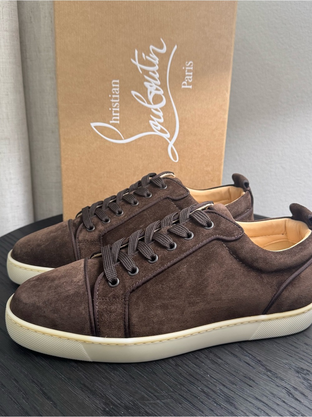 Christian Louboutin Louis Junior Orlato Suede Brown 42